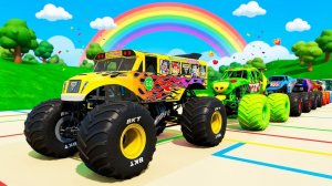 МУЛЬТИКИ ПРО МАШИНКИ 4К Эпические прыжки и столкновения на скоростном монстр-траке Beamng Drive #150