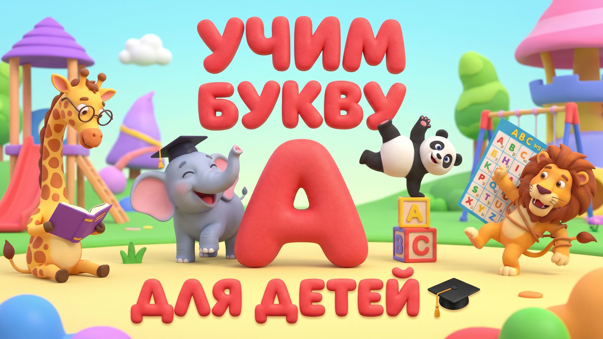 Учим букву А для детей 🎓 Азбука с нуля | Буква А для малышей | Развивающий мультфильм