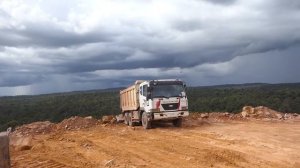 DANGEROUS!! Dump Trucks Driving on the Edge of a Mountain Road — One Mistake and It_s Over!