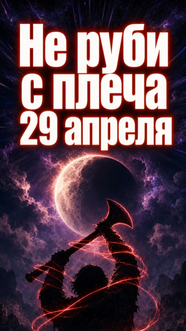 Не руби с плеча 29 апреля