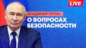 Путин выступает на заседании по вопросам безопасности