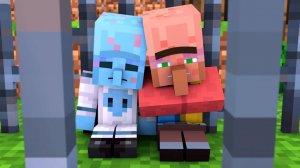 Жизнь Пришельца и деревенского жителя 4. Майнкрафт Мультик