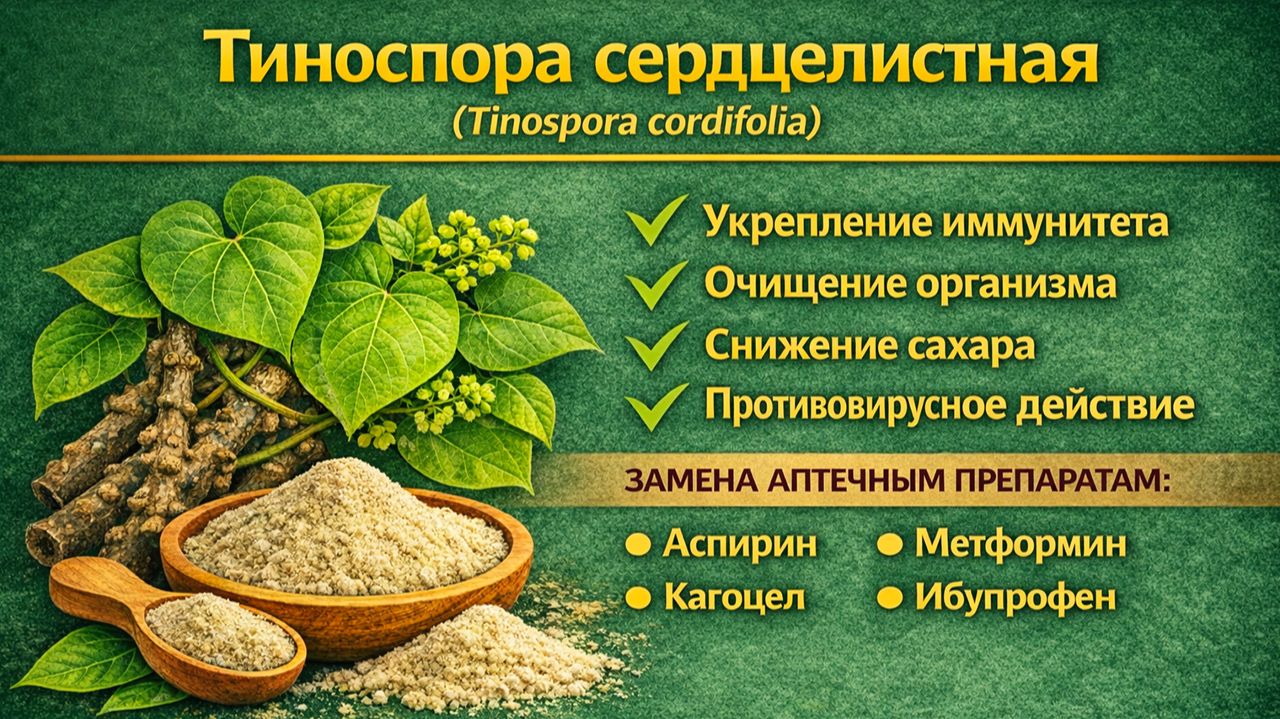 Тиноспора сердцелистная (Tinospora Cordifolia). Порошок