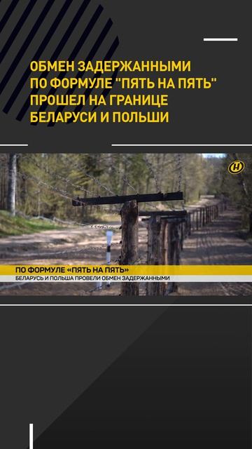 Обмен задержанными по формуле "пять на пять" прошел на границе Беларуси и Польши