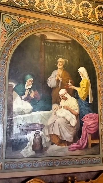 Фреска Рождества Пресвятой Богородицы, Матушка Игумения Афанасия.Тихвинский храм Ростов Великий 2024
