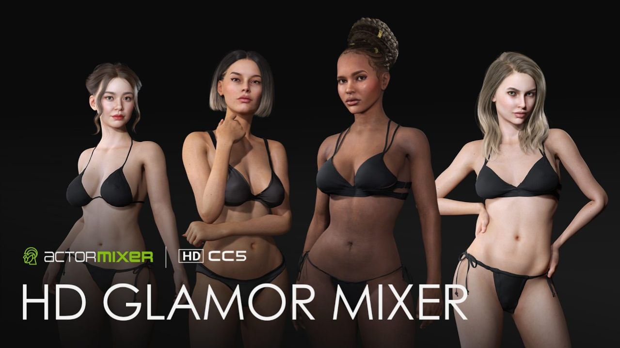 Создавайте потрясающих 3D-моделей с HD Glamor Mixer в Character Creator 5!