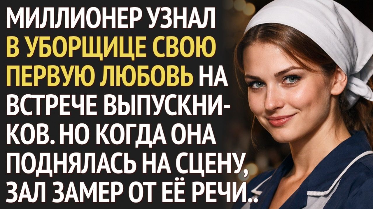 Богач узнал в УБОРЩИЦЕ свою первую ЛЮБОВЬ на встрече ВЫПУСКНИКОВ. Но когда она поднялась на сцену...