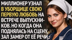 Богач узнал в УБОРЩИЦЕ свою первую ЛЮБОВЬ на встрече ВЫПУСКНИКОВ. Но когда она поднялась на сцену...