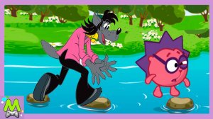 Смешарики против Ну Погоди.Догонялки Зайцев от Волка.Мультик Игра