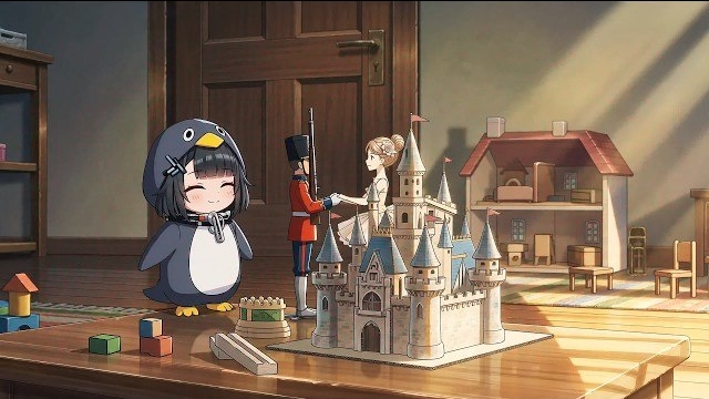 Игрушечный оловянный солдатик и бумажная балерина - приключение маленького пингвина в сказочном мире