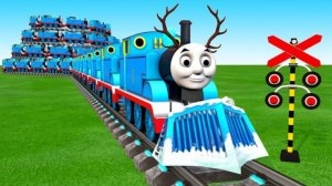 ЭПИЧЕСКИЙ ПОЕЗД Томаса на горе железнодорожного переезда , анимация