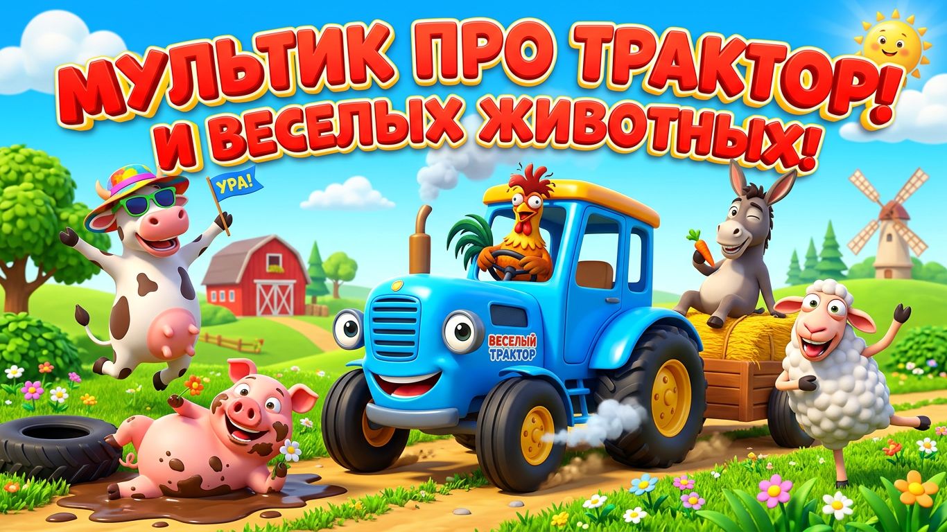 мультик про трактор