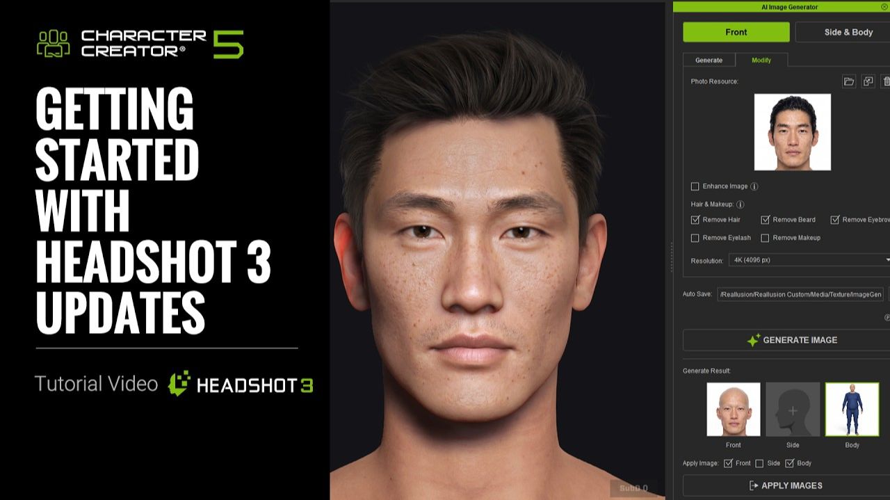 Headshot 3 в Character Creator 5: новый ИИ-воркфлоу для создания фотореалистичных персонажей!