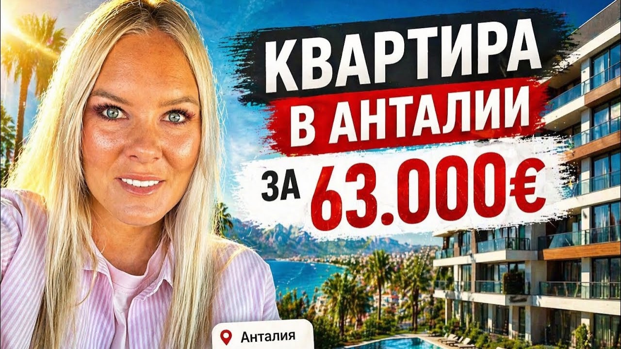 КВАРТИРА В АНТАЛИИ ЗА 63.000