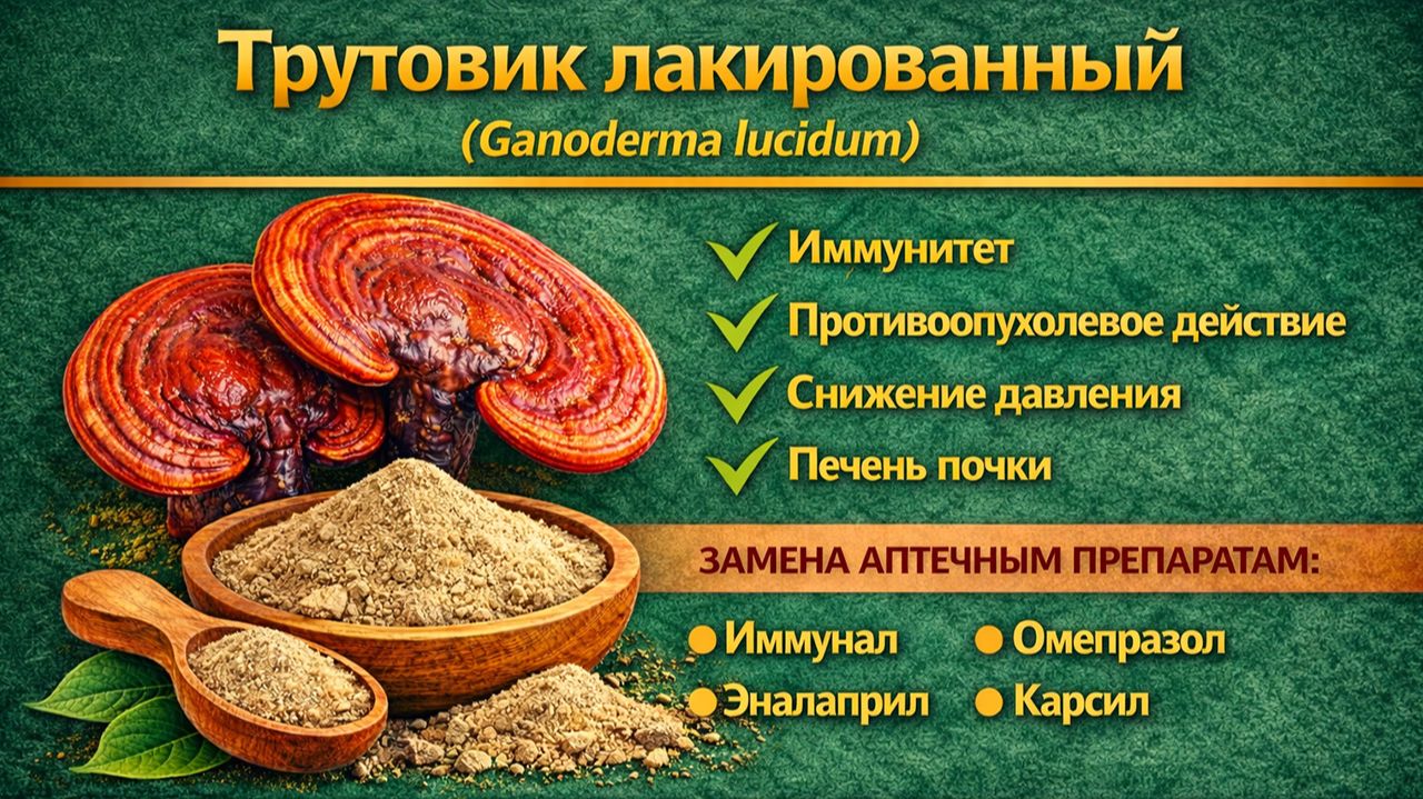 Трутовик Лакированный (Ganoderma Lucidum). Порошок