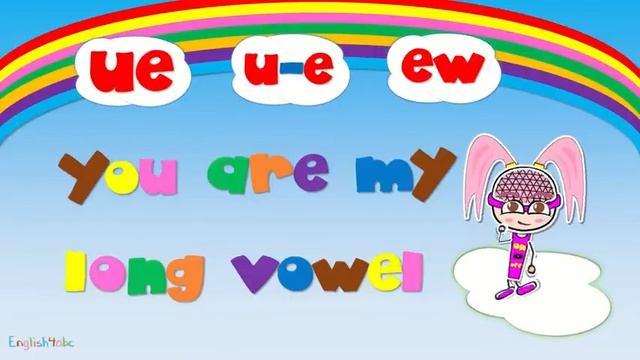 Long Vowel Letter u - ue-u-e-ew - English4abc - Phonics song смотреть онлайн