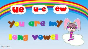 Long Vowel Letter u - ue-u-e-ew - English4abc - Phonics song