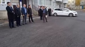 Выступление председателя ТОС «Военный городок», Анкудинова А.А, на открытии объекта по ул. М. Жукова