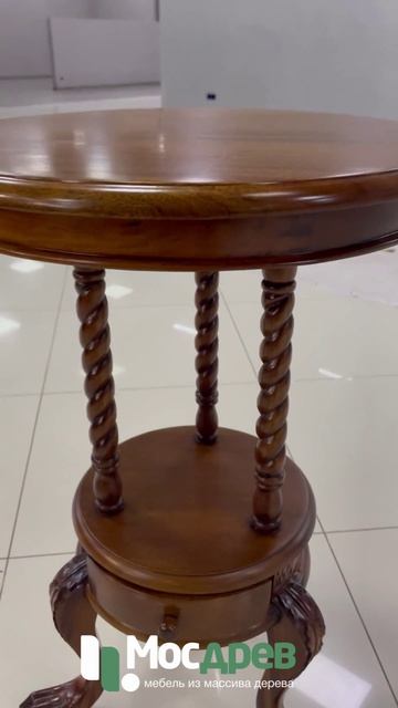 Столик приставнойламповый МИГ382 из массива дерева от фабрики Satin Furniture Индонезия