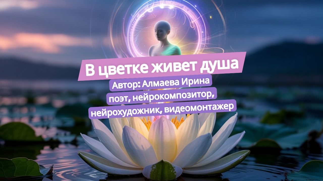 В цветке живет душа. Алмаева Ирина (поэт, нейрокомпозитор, видеомонтажер).