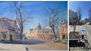 20260331 Улица Маркса, Иркутск. Пленэрная акварель