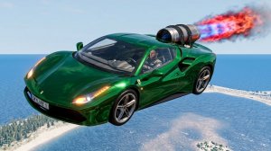 BeamNG Drive - Эпичные высокоскоростные прыжки на автомобиле