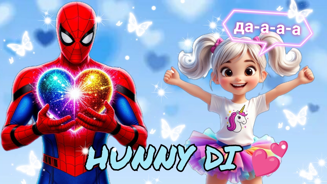 ✨Диана и Человек-паук ✨ Супер сборник лучших видео для детей. Канал Hunny Di💕