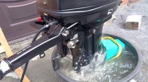 Работа двигателя на водомёте Гладиатор 9.9 про