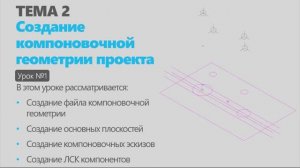 Тема 2. Урок 1. Создание компоновочной геометрии проекта в КОМПАС-3D