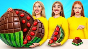 Большая, Средняя или Маленькая Тарелка Челлендж # Забавные Кухонные Лайфхаки от Jelly DO Challenge