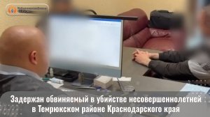 Задержан обвиняемый в убийстве несовершеннолетней в Темрюкском районе Краснодарского края