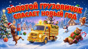 Золотой грузовичок спасает Новый год 🎅✨ Волшебное приключение для детей | Мультик про машинки