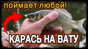 КАРАСЬ НА ВАТУ: СЕКРЕТНЫЙ СПОСОБ