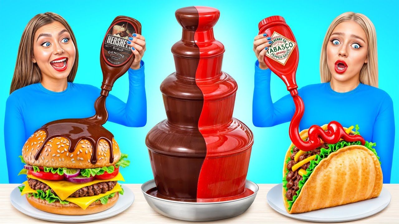 Шоколадный Фонтан Челлендж  Забавные Лайфхаки с Едой c Jelly DO Challenge