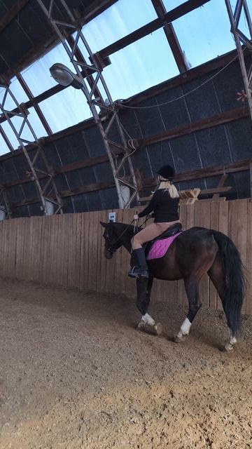 Аня и Флейта, очень торжественный шаг в манеже.