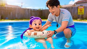 😱🏊♀️ Руми впервые учится плавать…