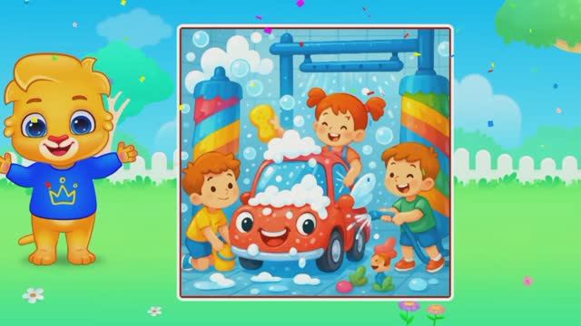 Детский развивающий мультфильм, головоломка-пазлы.