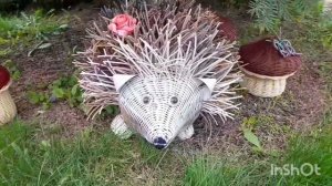 Ежик из ротанга