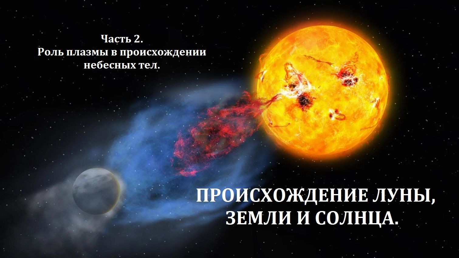 Происхождение Луны Земли и Солнца   Часть 2  Роль плазмы в происхождении небесных тел