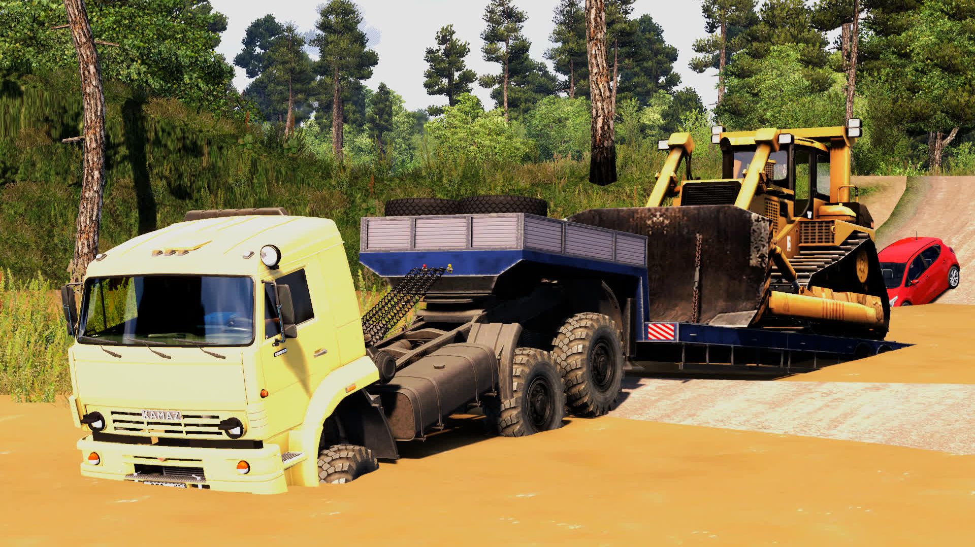 644  ETS2 1.53  Суровая Россия Забайкалье R7  КАМАЗ 65225 БАТЫР