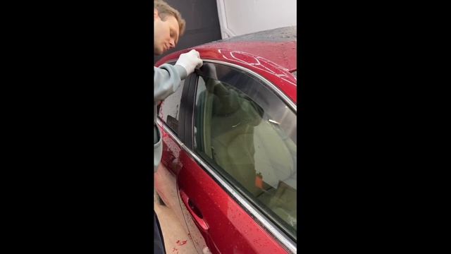 Видео установка плоских тюнинг дефлекторов для окон Cadillac CTS  Кадиллак СТС