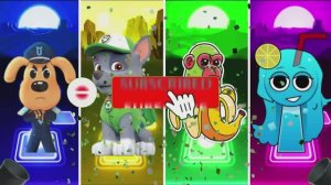 🐶 Шериф Лабрадор против Райдера и Спрунки! 🔥 Битва с Шимпанзини в Плитках Музыки ЭДМ Раш! 🎹