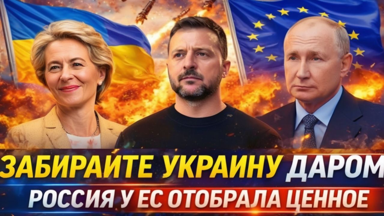 Забирайте Украину даром Россия отобрала у Европы ценное! Осталось немного времени потерпите!