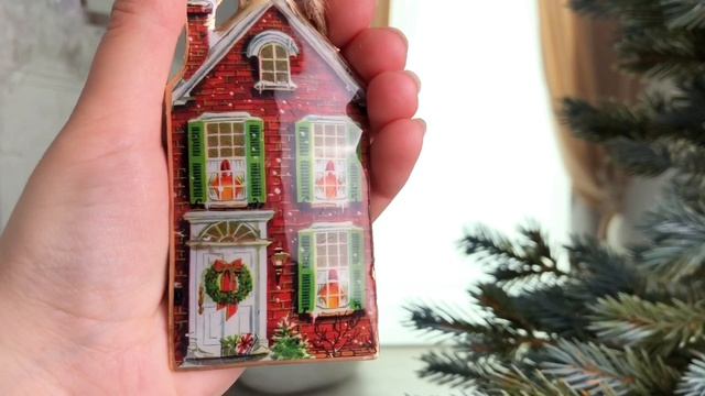 Набор ёлочных игрушек ДОМИКИ ЛЕЙДЕНА металл 10 см 8 шт. A83100010