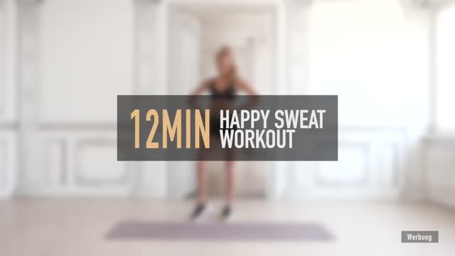 12 MIN HAPPY SWEAT WORKOUT - Good Mood Cardio Workout - Including HIIT - Pamela Reif