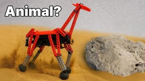 Животные из конструктора LEGO Technic в песке… Выживут ли они?