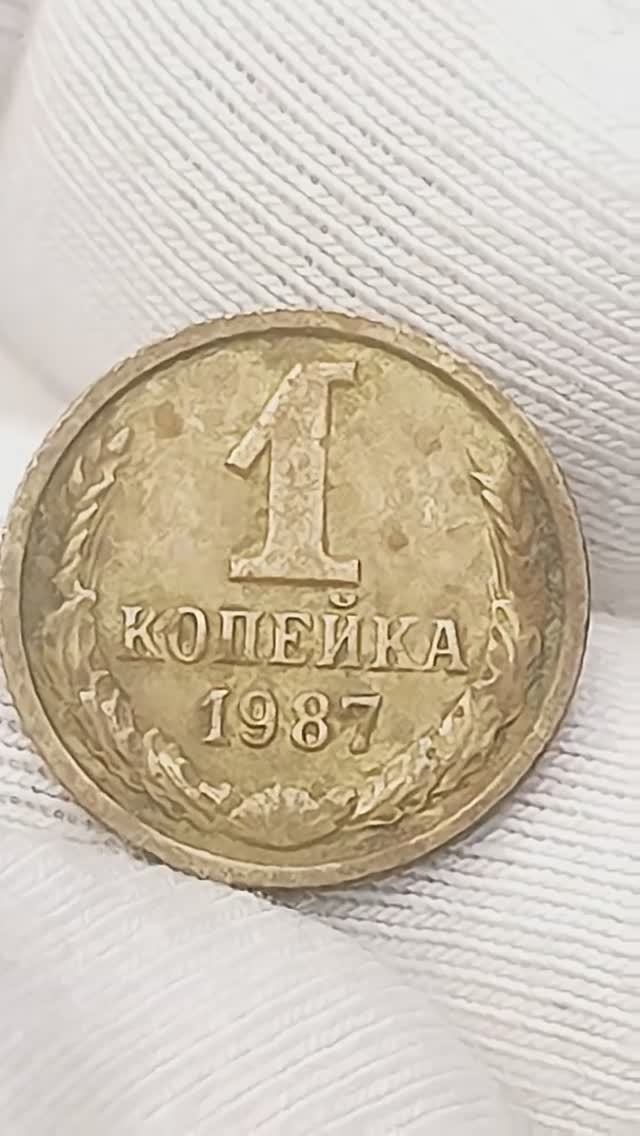 1 копейка 1987 года. СССР. Цена стоимость монеты разновидности #coin #csgo #коп