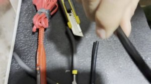 Подготовка провода для  замены на моторе.