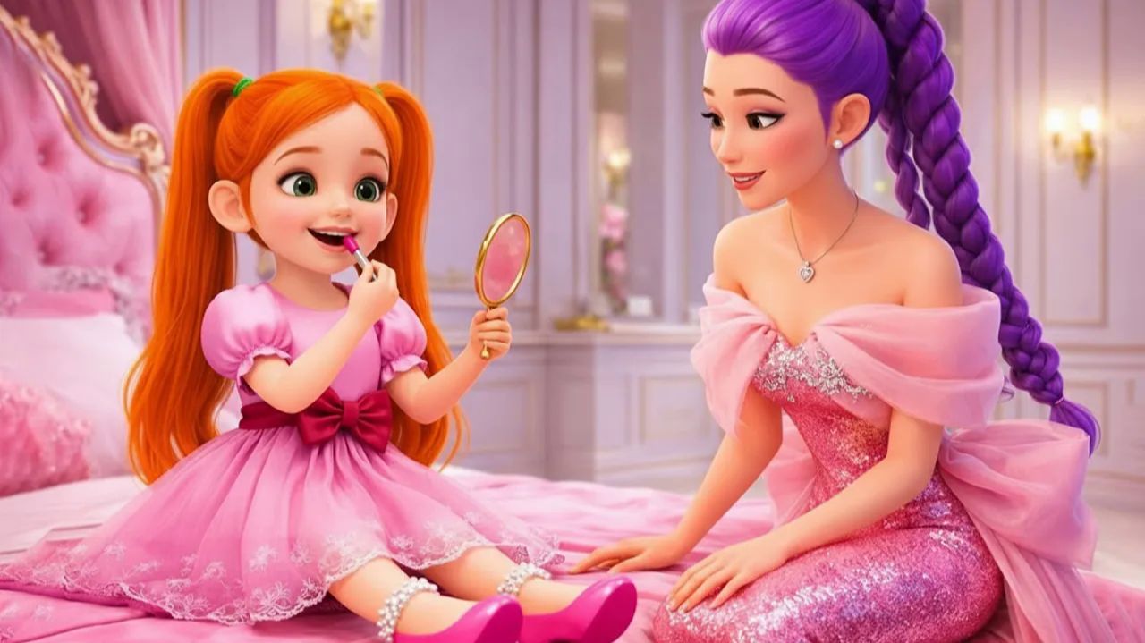 😅💖 Руми повторяет мамин макияж и выглядит потрясающе с первой попытки