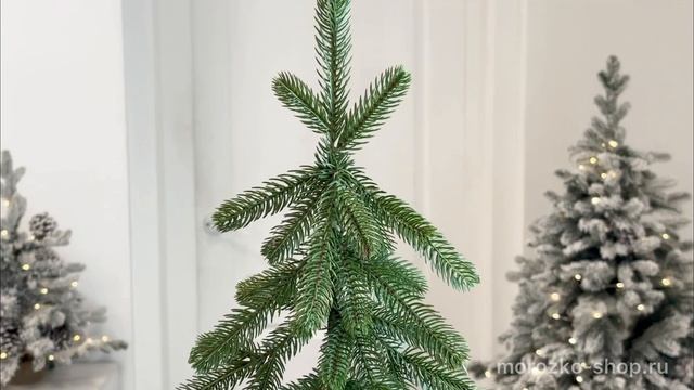 Настольная ель в мешочке Эверест 80 см, ЛИТАЯ 100%, DC2150